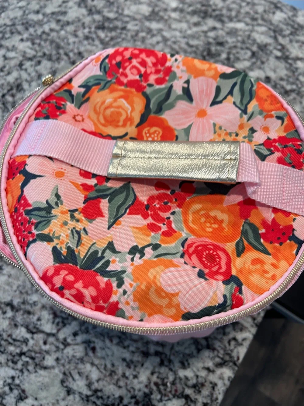 Never Used Floral Insulated Cooler Tote Bag - Pink